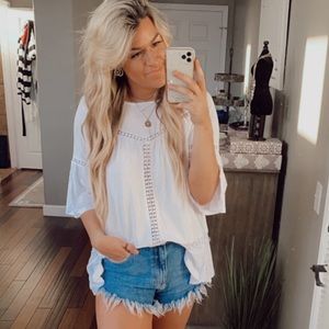 Amaryllis Flowy Eyelet Tee